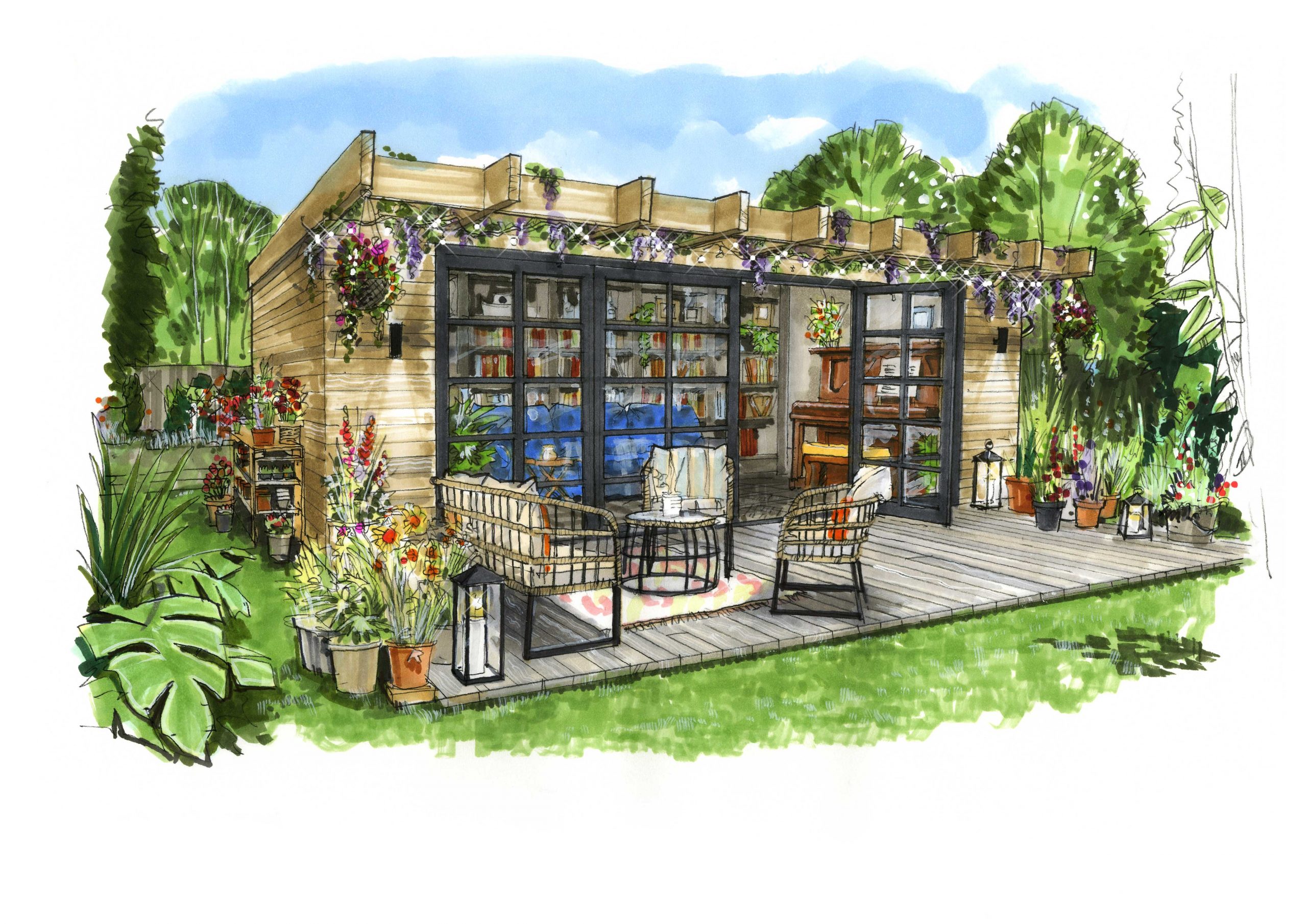 The Daylight room sketch from garden rooms signature range