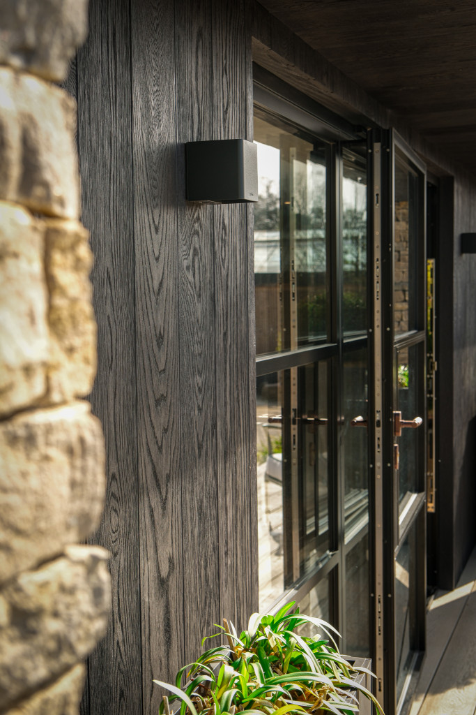Timber cladding detail of a garden room exterior